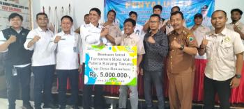 Support dan Dukungan Nyata Terhadap Masyarakat Sekitar, PT ASDP Beri Bantuan Sosial Event Volly Ball Karang Taruna Cup 1 Bakauheni 2025
